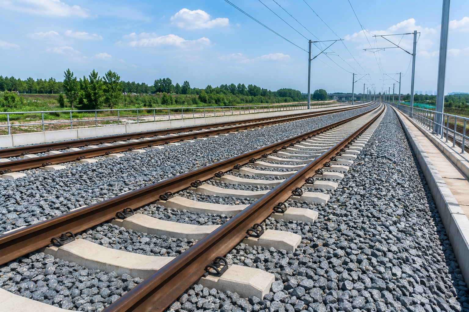 High-speed railway ballast bed