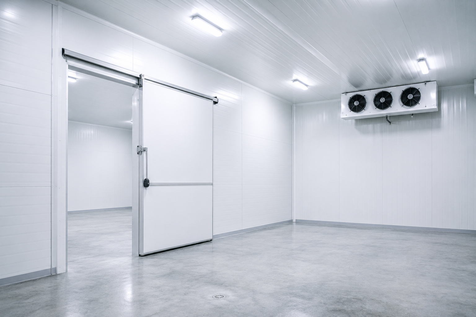 Insulated cold room lined with foam insulation panels