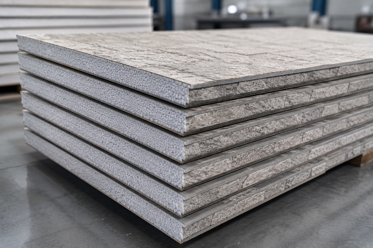 Insulation and decoration integrated boards stacked