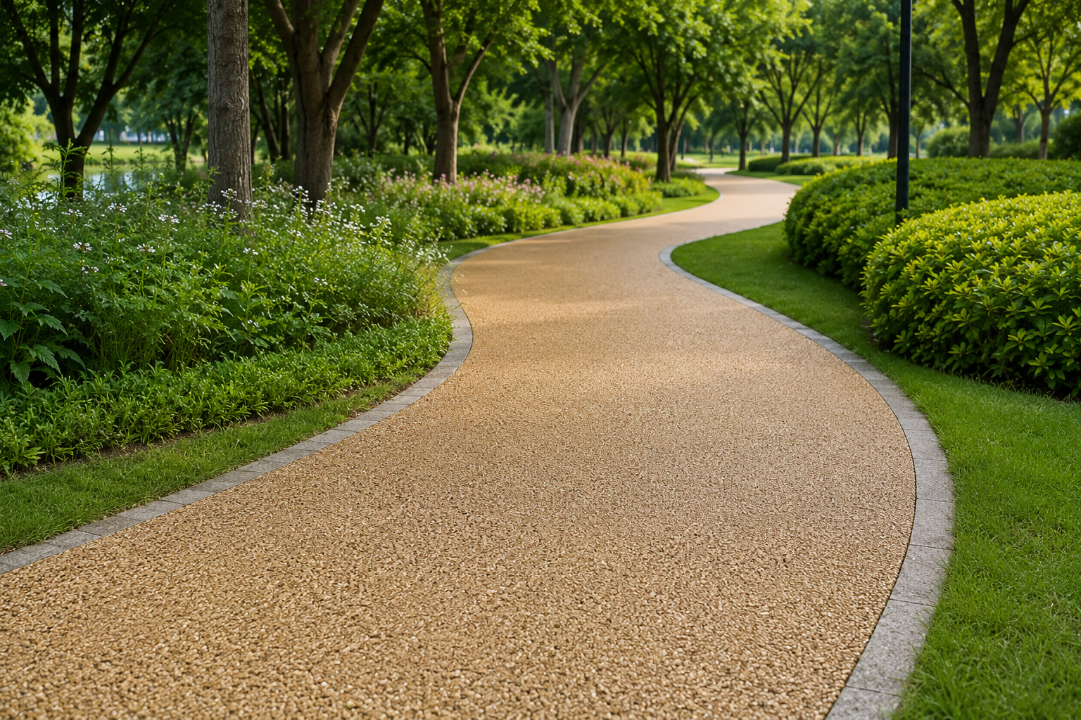 Resin-bound cycle and greenway path